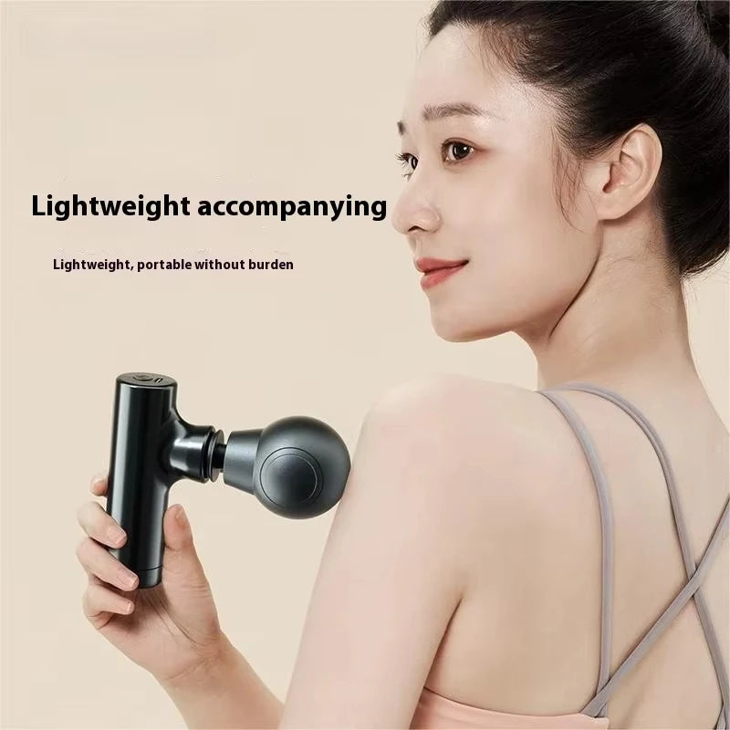 2025 New Mini Massage Gun USB Portable Muscle Relaxation Vibrating Fitness Equipment for Neck Back Shoulder Pain Relief