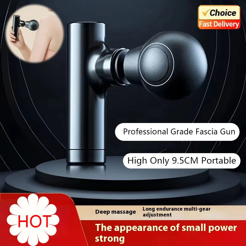 2025 New Mini Massage Gun USB Portable Muscle Relaxation Vibrating Fitness Equipment for Neck Back Shoulder Pain Relief