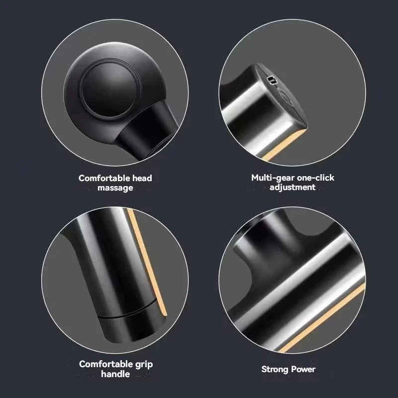 2025 New Mini Massage Gun USB Portable Muscle Relaxation Vibrating Fitness Equipment for Neck Back Shoulder Pain Relief